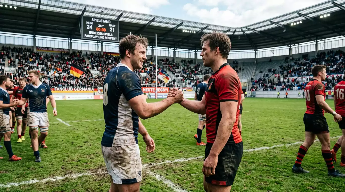 Faires Spiel zwischen zwei Rugbymannschaften