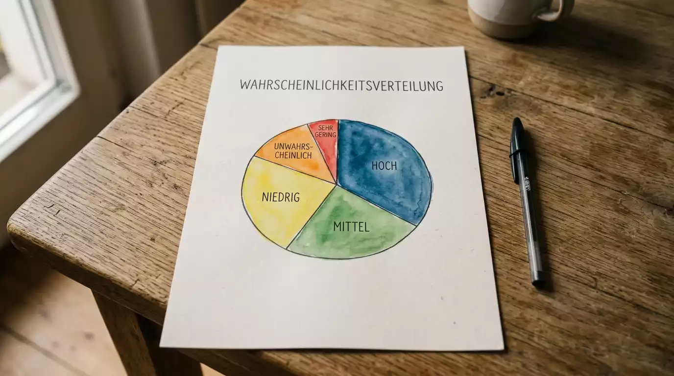 Schlichtes Tortendiagramm zur impliziten Wahrscheinlichkeit hinter einer Wettquote