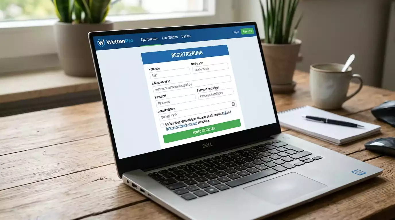 Online-Registrierung für ein legales Wettkonto