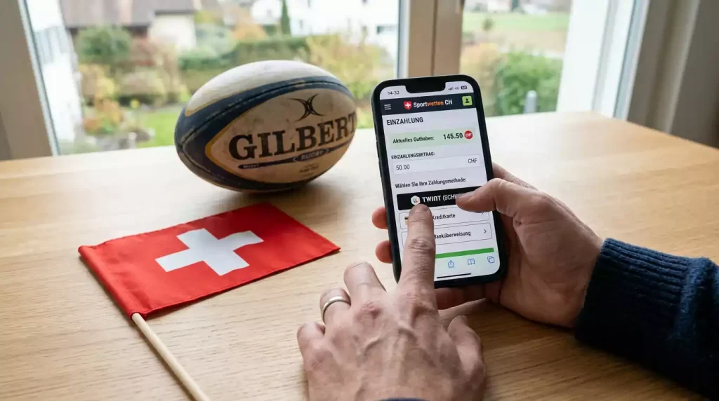 Online auf Rugby wetten mit CHF-Einzahlung am Smartphone