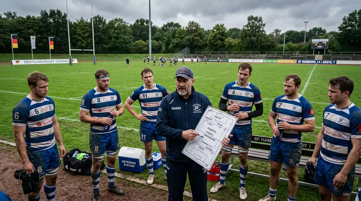 Trainer bespricht die Aufstellung mit Klubspielern