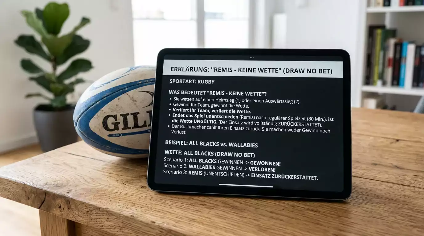 Konzept der Draw-No-Bet-Wette im Rugby