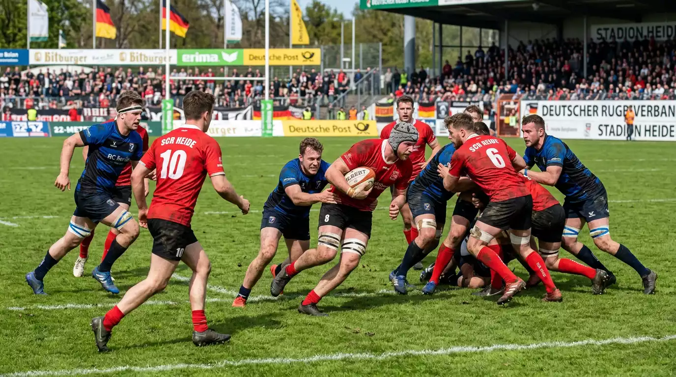 Früher Angriffsdruck in einem Rugbyspiel