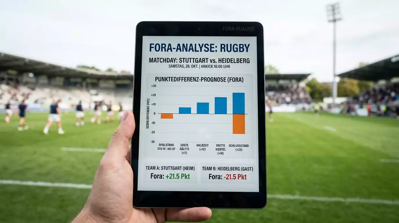 Erklärungsgrafik einer Punkte-Handicap-Linie für Rugby