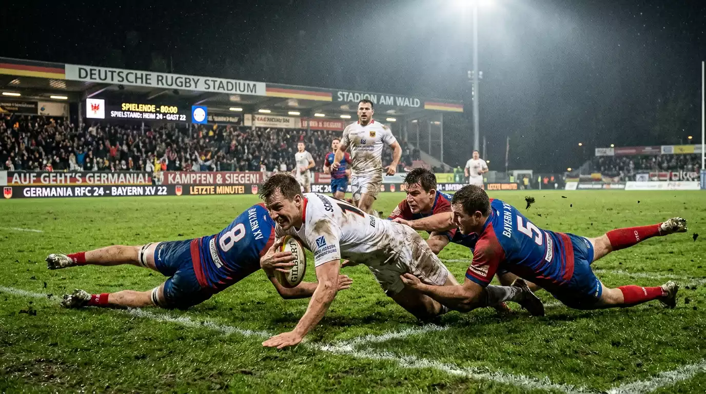 Spätentscheidung über den Ausgang eines Rugbyspiels