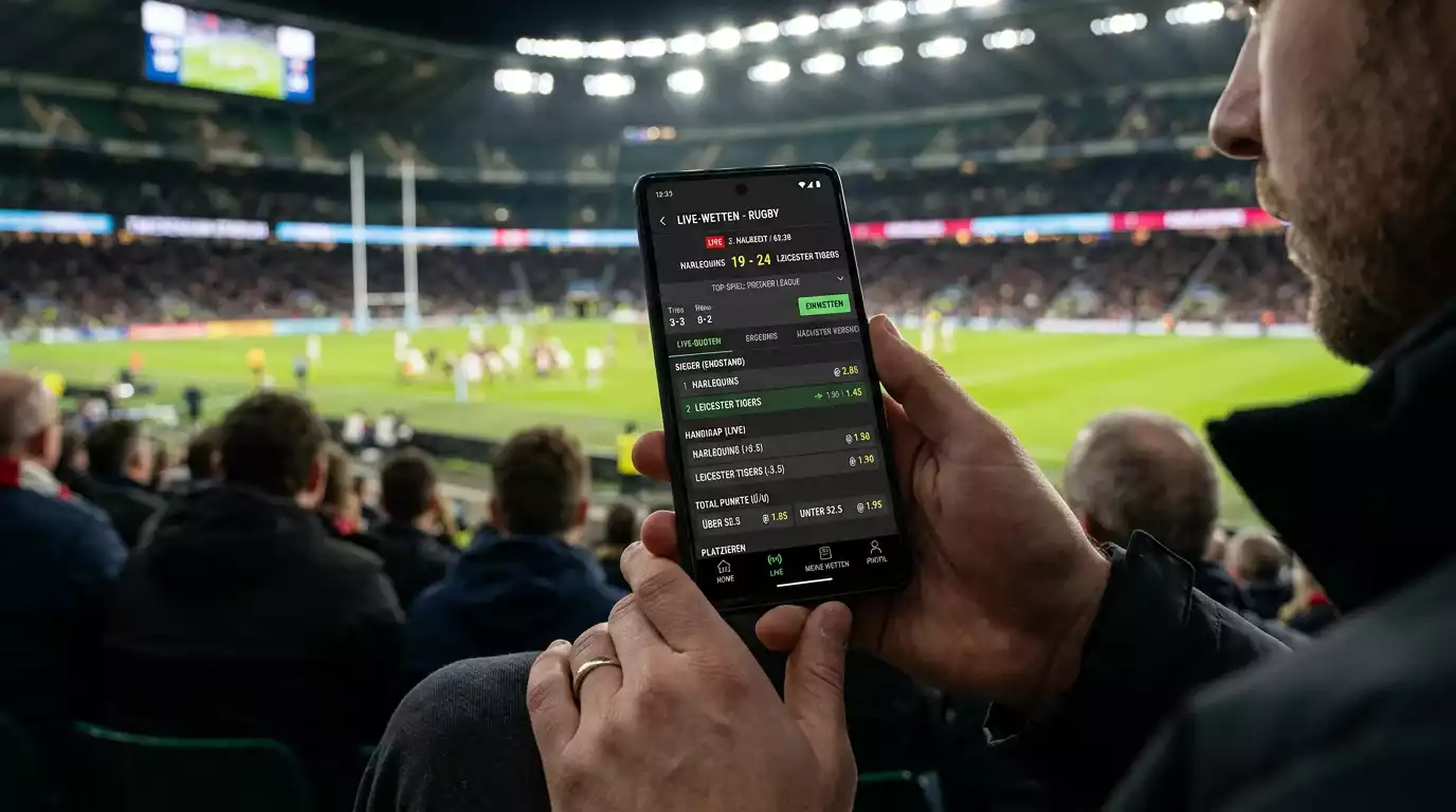 Live-Quoten passen sich dem Spielfluss eines Rugbyspiels an