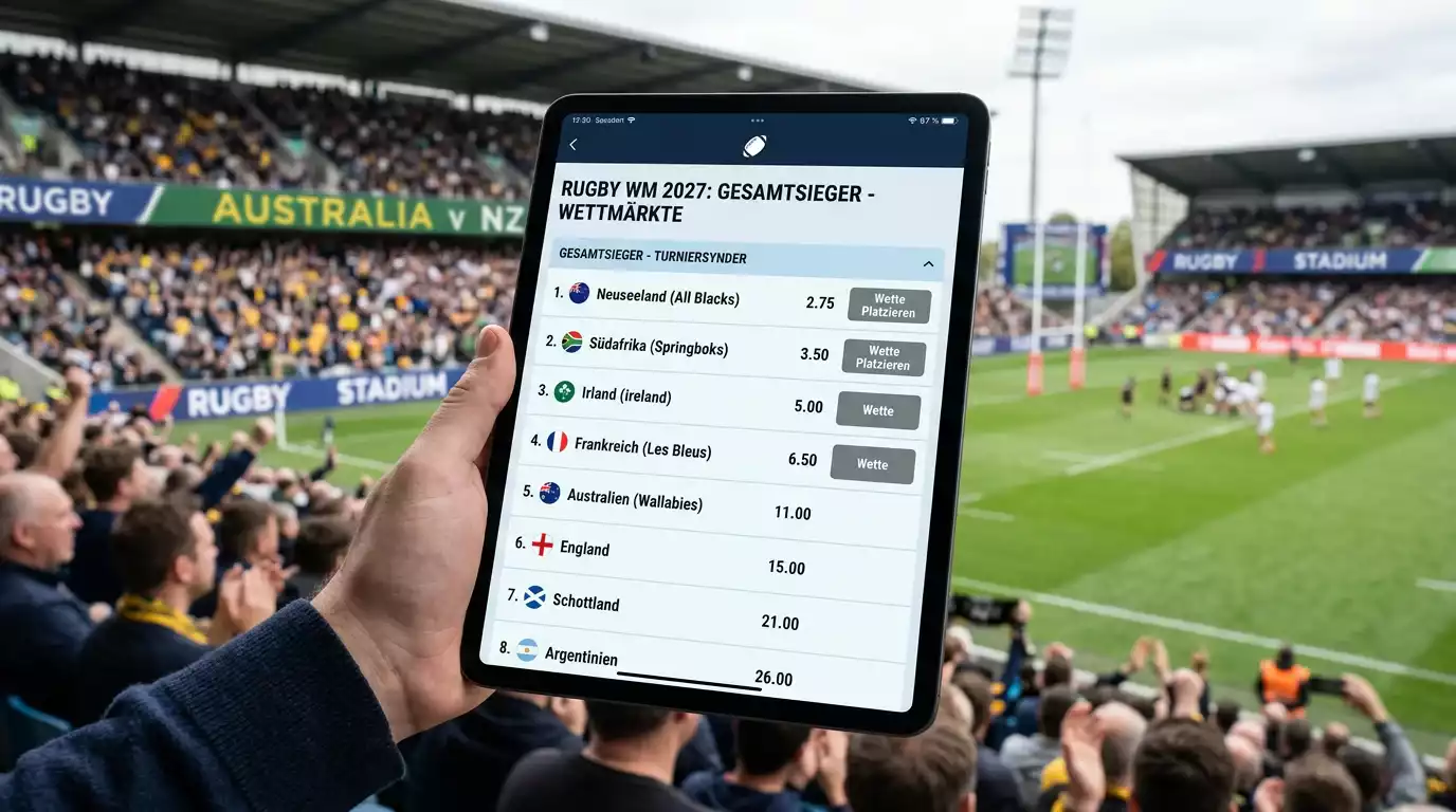 Wettmarkt auf den Sieger eines Rugbyturniers
