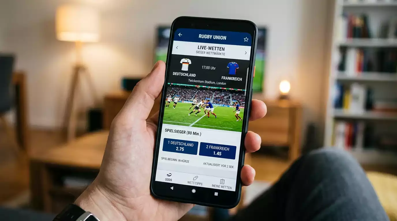 Wettmarkt auf den Sieger eines Rugbyspiels