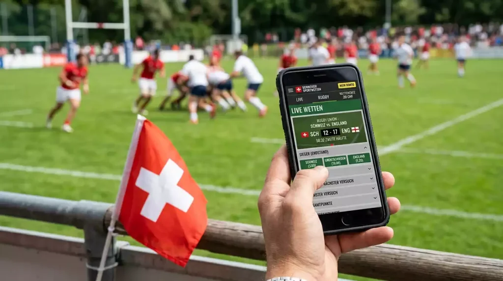 Legales Online-Wetten auf Rugby in der Deutschschweiz per Smartphone