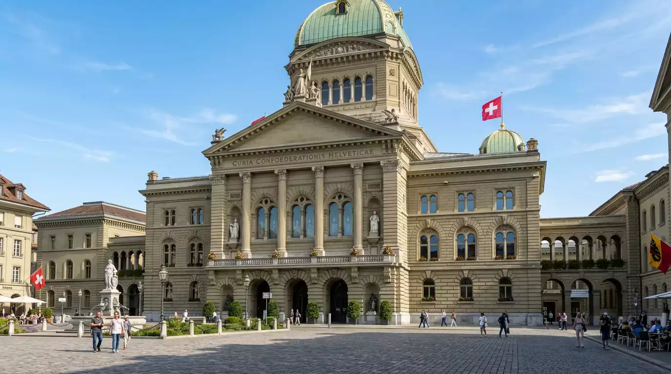 Schweizer Parlamentsgebäude in Bern