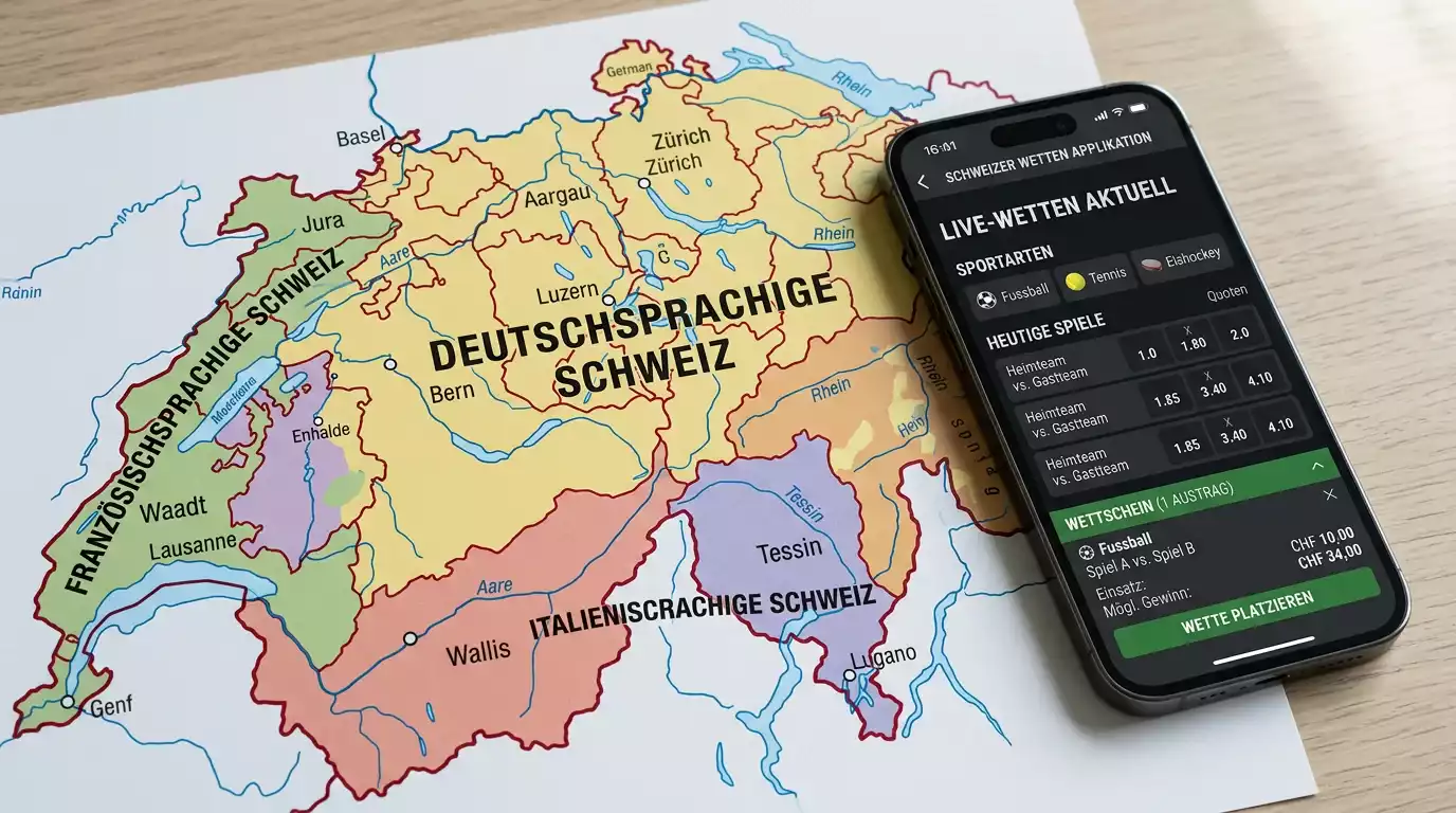 Zwei legale Wettwege nach Sprachregion in der Schweiz